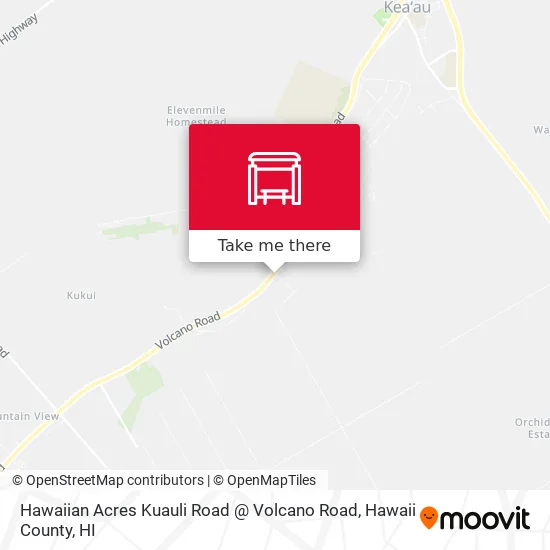 Hawaiian Acres Kuauli Road @ Volcano Road map