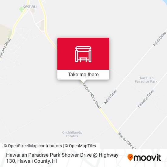 Hawaiian Paradise Park Shower Drive @ Highway 130 map