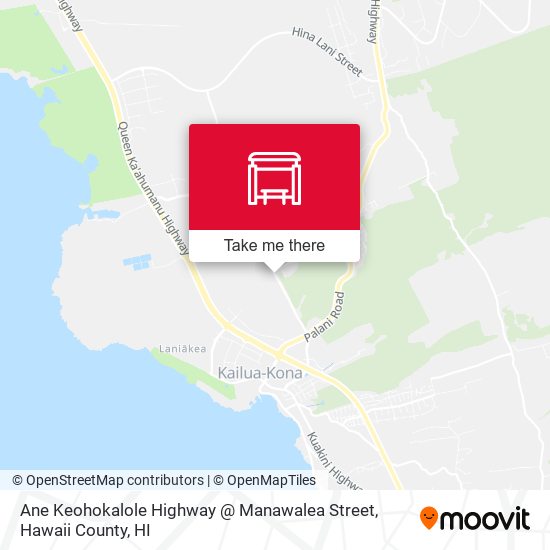 Mapa de Ane Keohokalole Highway @ Manawalea Street