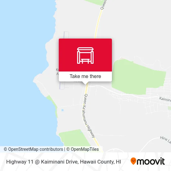 Highway 11 @ Kaiminani Drive map