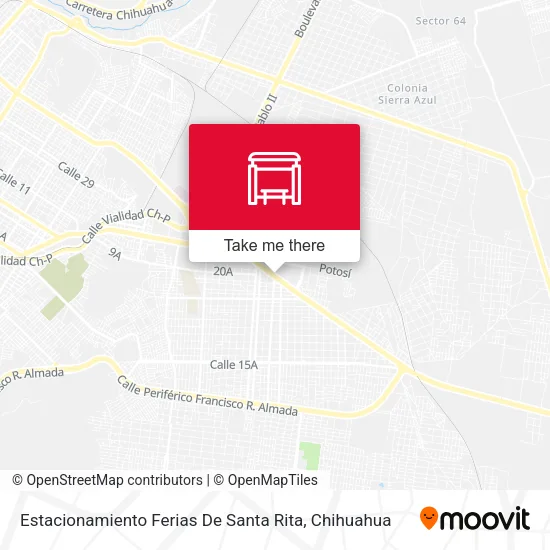 Mapa de Estacionamiento Ferias De Santa Rita