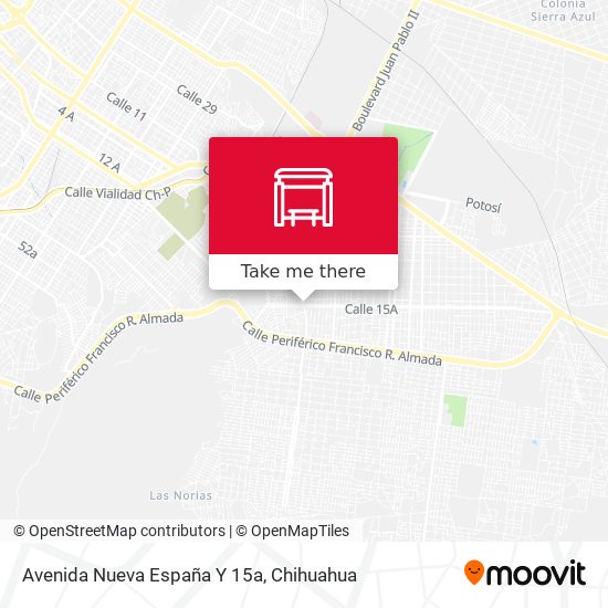 Avenida Nueva España Y 15a map