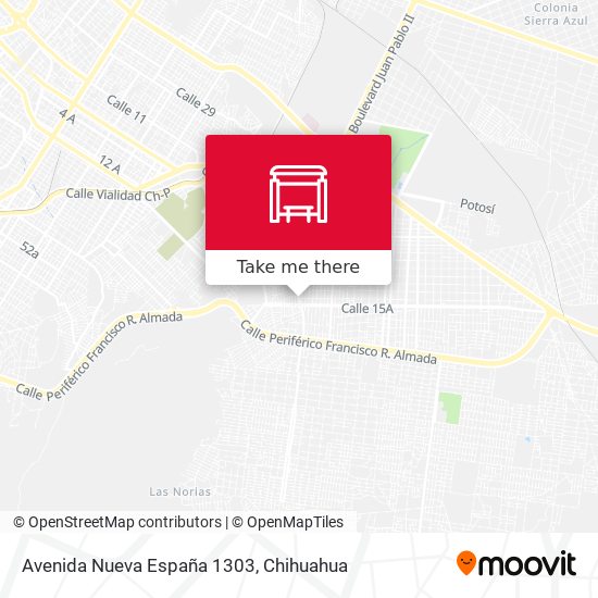 Avenida Nueva España 1303 map