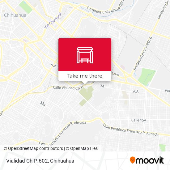 Mapa de Vialidad Ch-P, 602