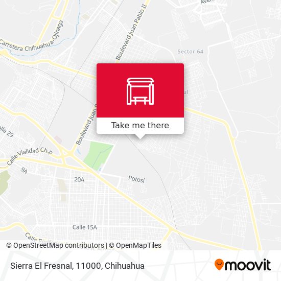 Sierra El Fresnal, 11000 map