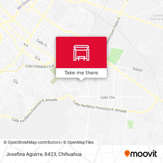 Josefina Aguirre, 8423 map