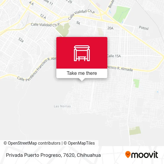 Privada Puerto Progreso, 7620 map