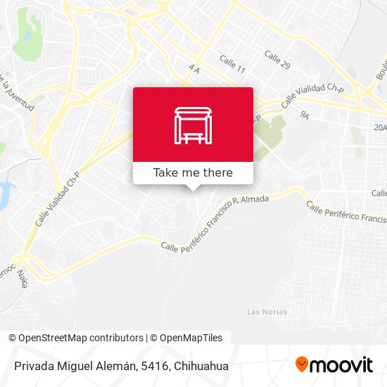 Privada Miguel Alemán, 5416 map