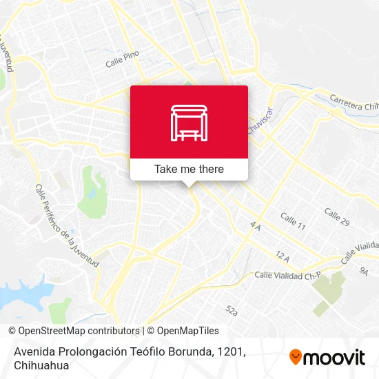 Mapa de Avenida Prolongación Teófilo Borunda, 1201