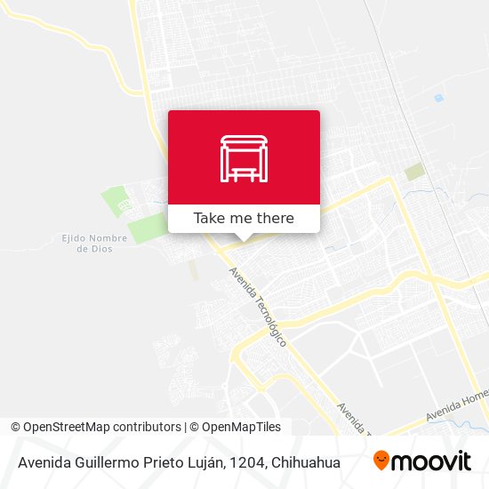 Mapa de Avenida Guillermo Prieto Luján, 1204