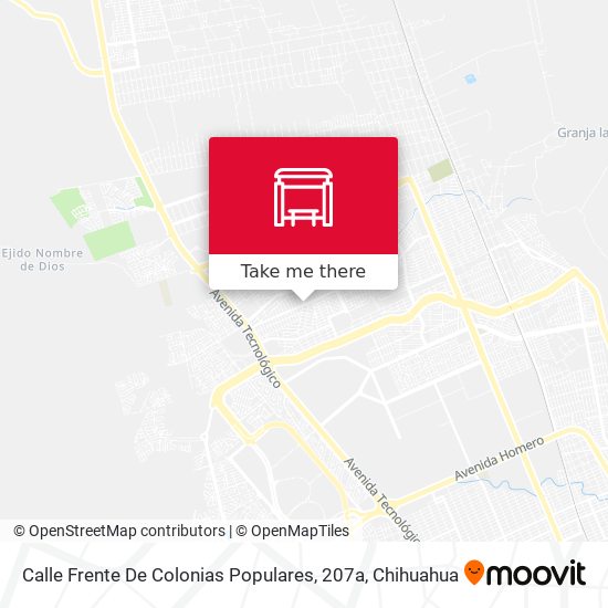 Calle Frente De Colonias Populares, 207a map