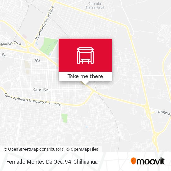 Fernado Montes De Oca, 94 map