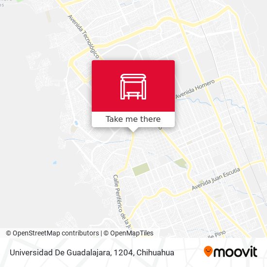 Mapa de Universidad De Guadalajara, 1204