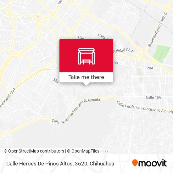 Calle Héroes De Pinos Altos, 3620 map