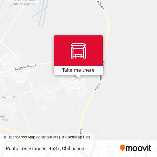 Punta Los Bronces, 9537 map
