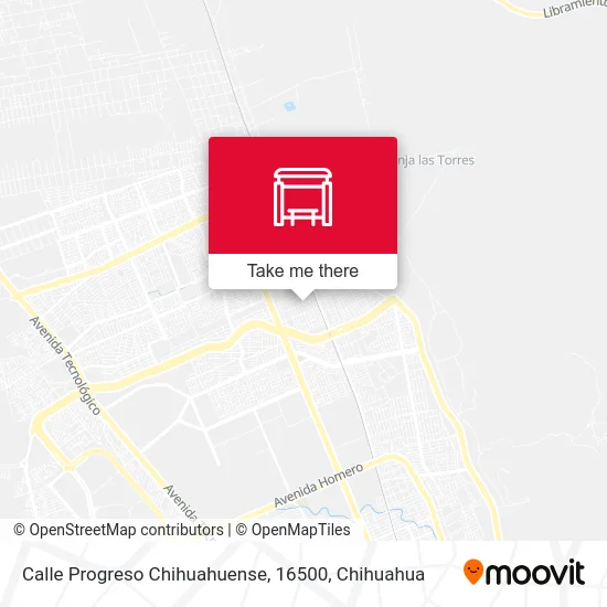 Calle Progreso Chihuahuense, 16500 map