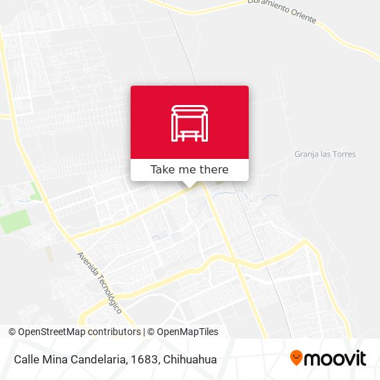 Calle Mina Candelaria, 1683 map