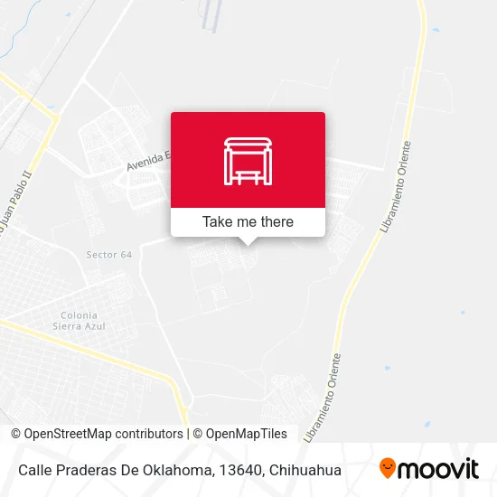 Mapa de Calle Praderas De Oklahoma, 13640