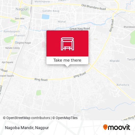 Nagoba Mandir map