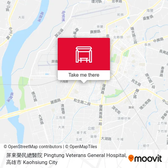 屏東榮民總醫院 Pingtung  Veterans General Hospital map