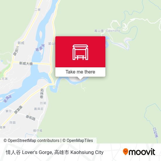 情人谷 Lover's Gorge map