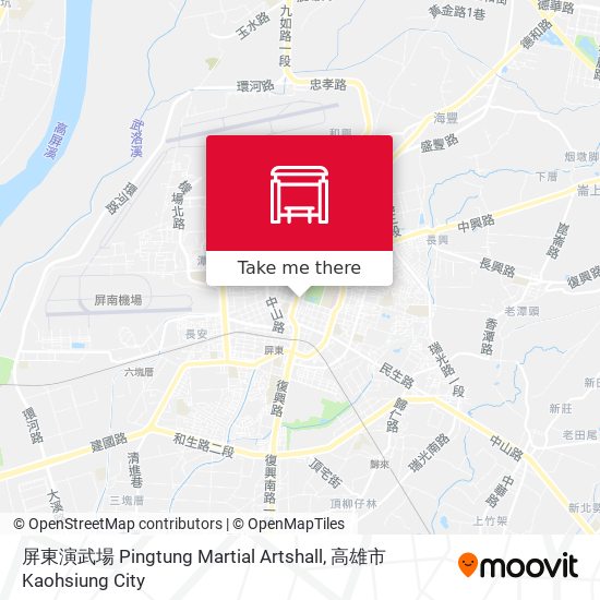 屏東演武場 Pingtung Martial Artshall map