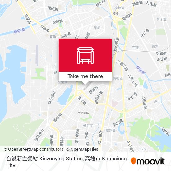 台鐵新左營站 Xinzuoying Station map