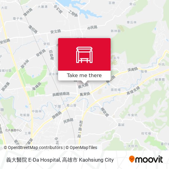 義大醫院 E-Da Hospital map