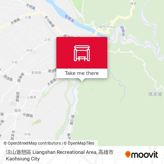 涼山遊憩區 Liangshan Recreational Area map