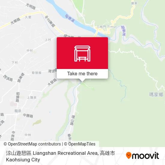 涼山遊憩區 Liangshan Recreational Area地圖