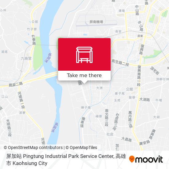 屏加站 Pingtung Industrial Park Service Center map