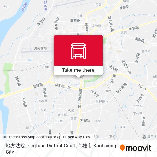 地方法院 Pingtung District Court map