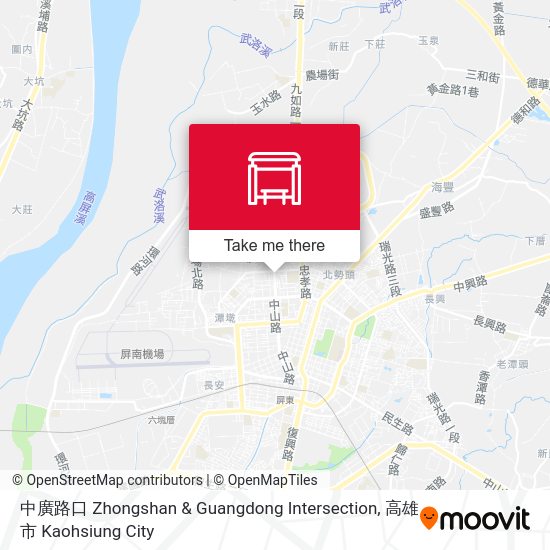 中廣路口 Zhongshan & Guangdong Intersection map
