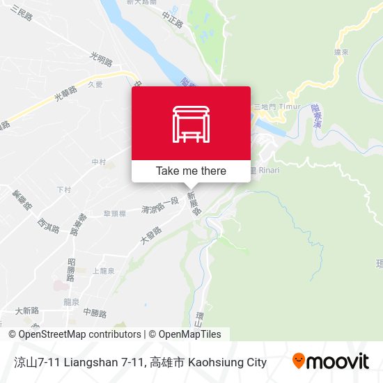 涼山7-11 Liangshan 7-11 map