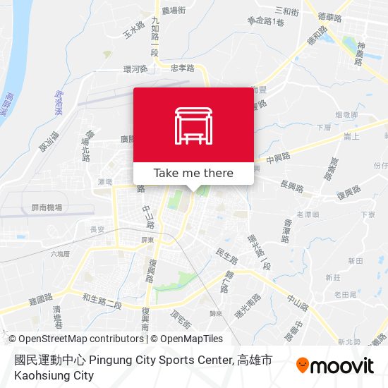 國民運動中心 Pingung City Sports Center map