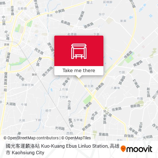 國光客運麟洛站 Kuo-Kuang Ebus Linluo Station map