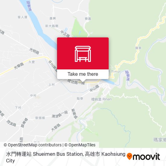 水門轉運站 Shueimen Bus Station map