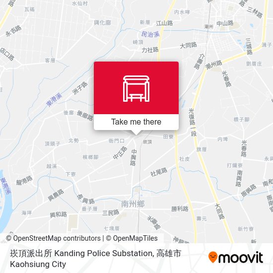 崁頂派出所 Kanding Police Substation map