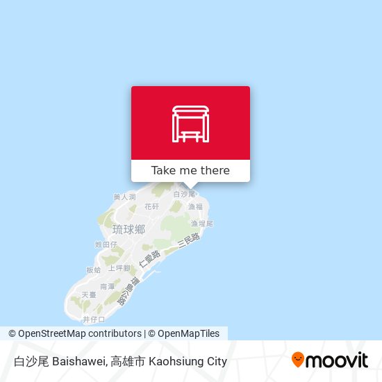 白沙尾 Baishawei map