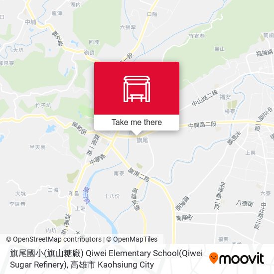 旗尾國小(旗山糖廠) Qiwei Elementary School(Qiwei Sugar Refinery)地圖