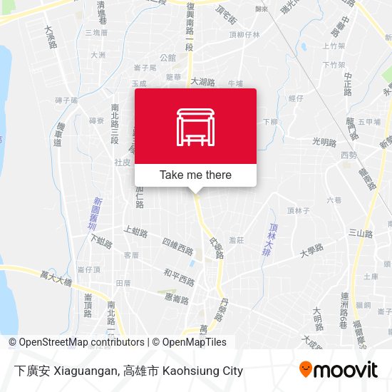 下廣安 Xiaguangan map