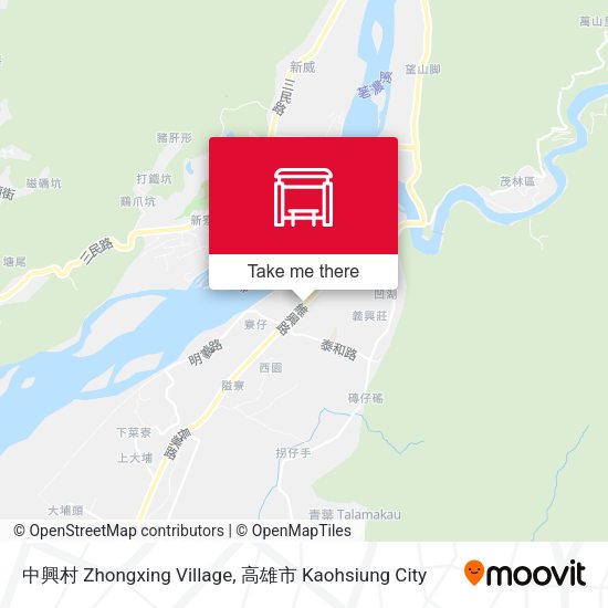 中興村 Zhongxing Village map