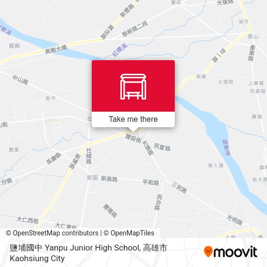 鹽埔國中 Yanpu Junior High School map