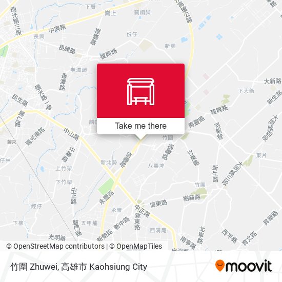 竹圍 Zhuwei map
