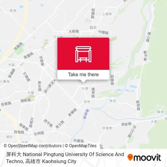 屏科大 National Pingtung University Of Science And Techno地圖