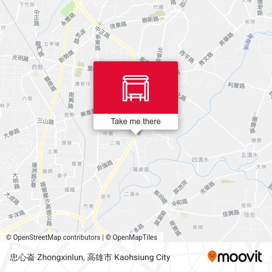 忠心崙 Zhongxinlun map