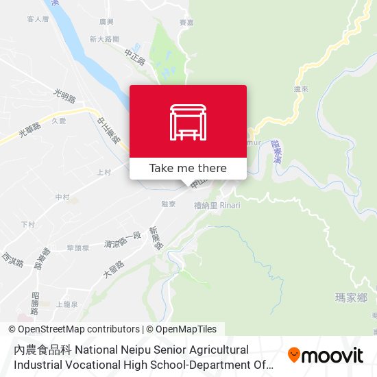 內農食品科 National Neipu Senior Agricultural Industrial Vocational High School-Department Of Food Processing地圖