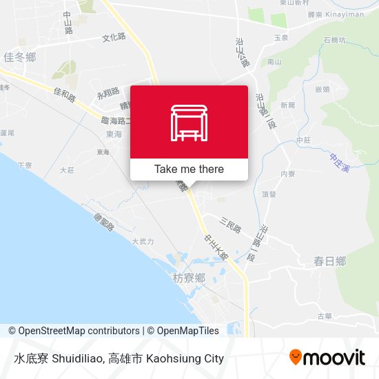 水底寮 Shuidiliao map