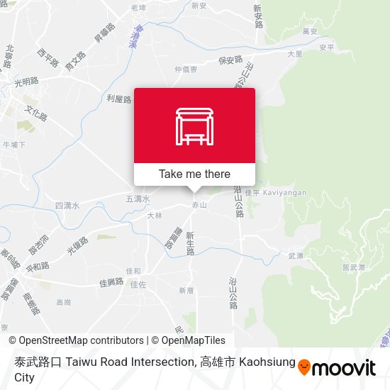 泰武路口 Taiwu Road Intersection map
