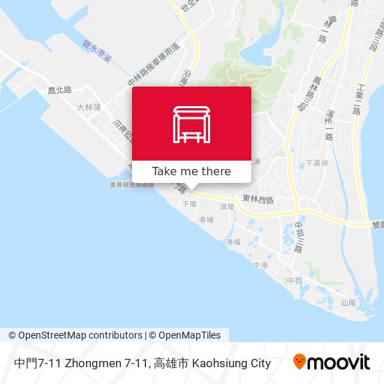 中門7-11 Zhongmen 7-11 map